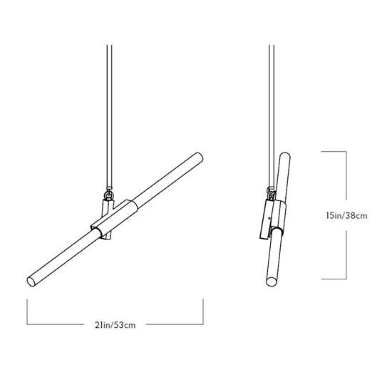 Agnes 2 Light Suspension Dimensions