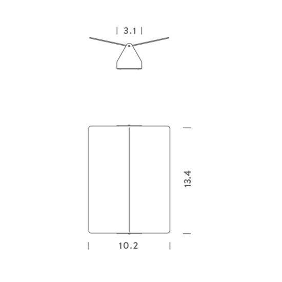 Applique À Volet Pivotant Plié LED Wall Dimensions