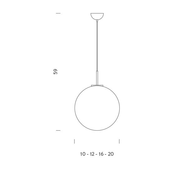 Asteroide Suspension Dimensions