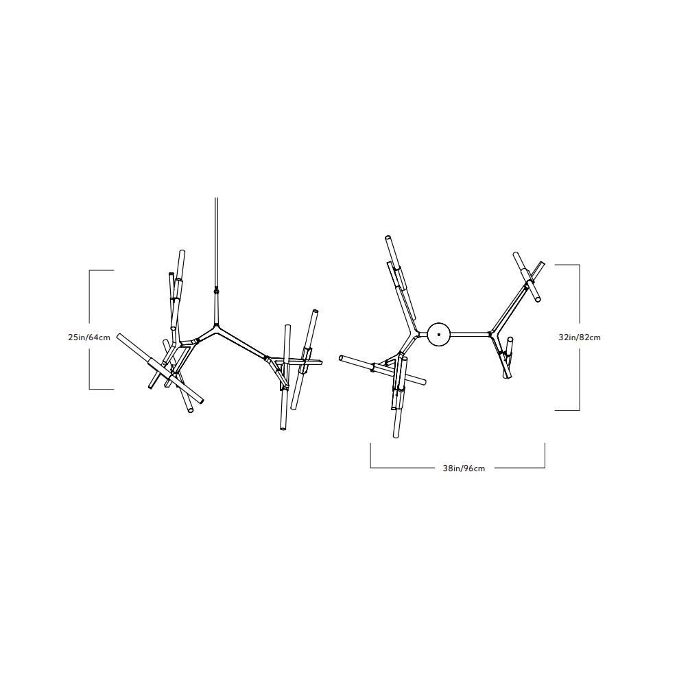 Agnes 10 Light Suspension Dimensions