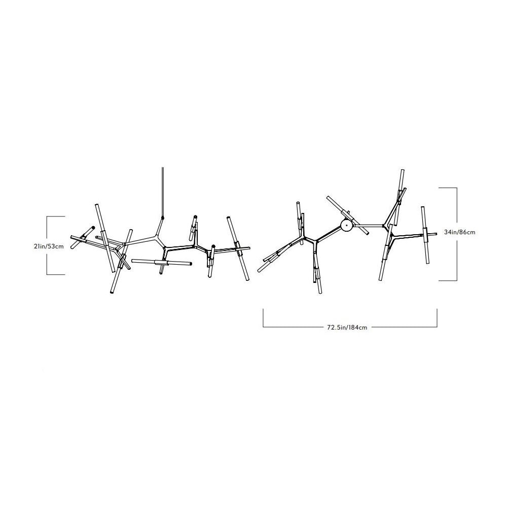 Agnes 14 Light Suspension Dimensions