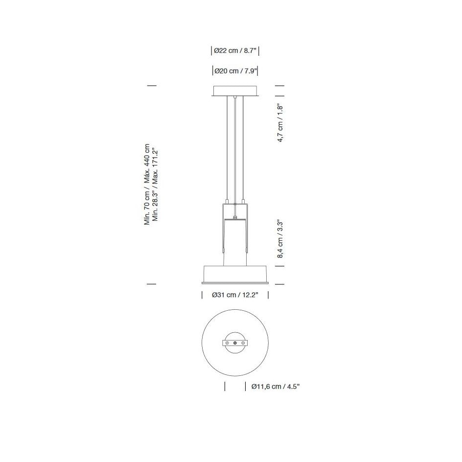 Arne Domus Outdoor Suspension Dimensions