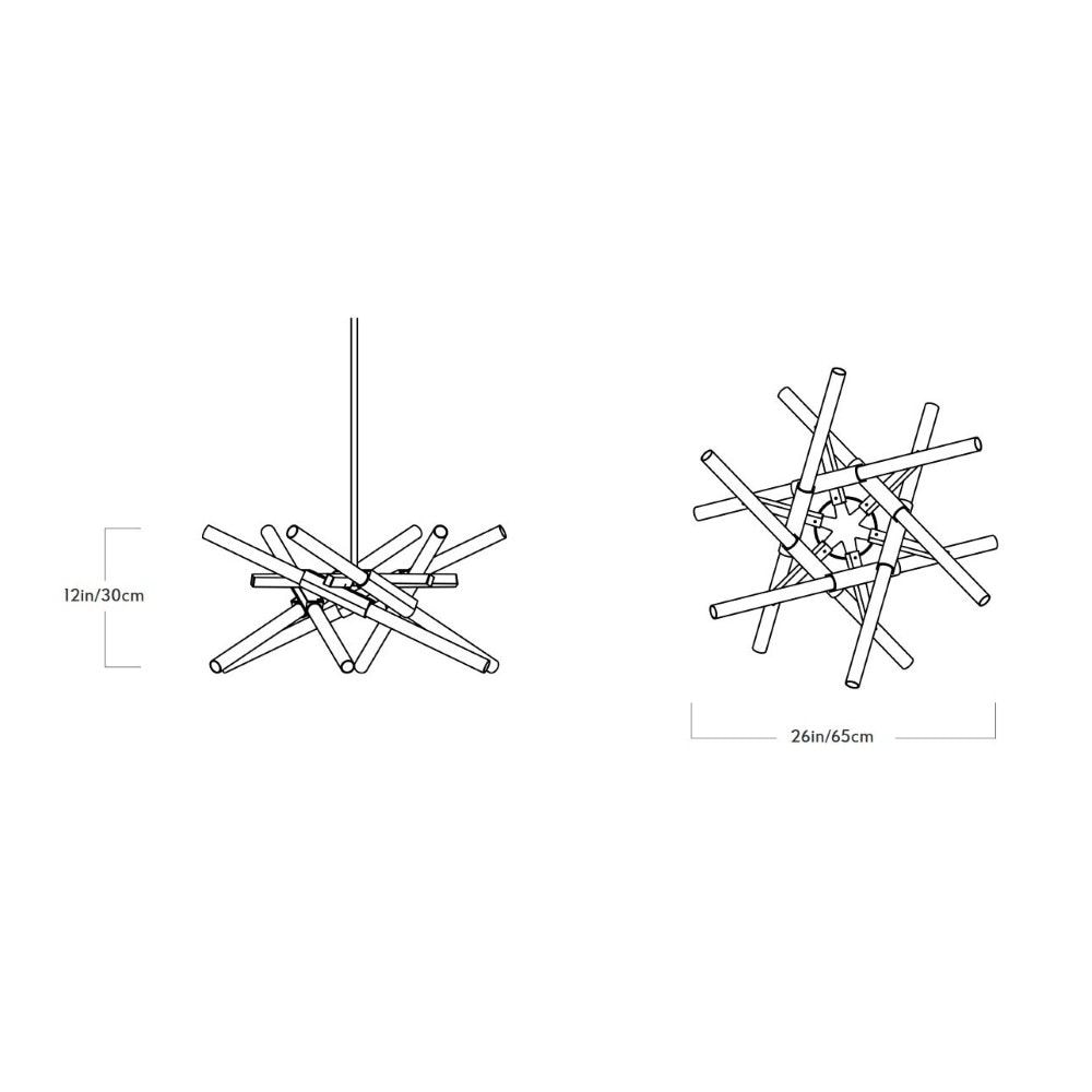 Astral Agnes 01-12 Light Suspension Dimensions