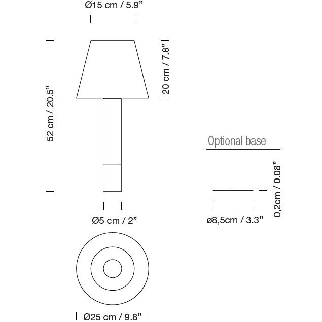 Basica M1 Table Dimensions