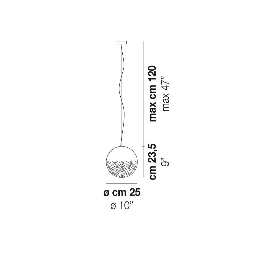 Bolle SP G LED Suspension Dimensions