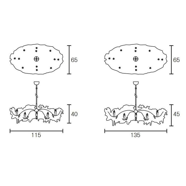 Flower Power Suspension Oval Dimensions