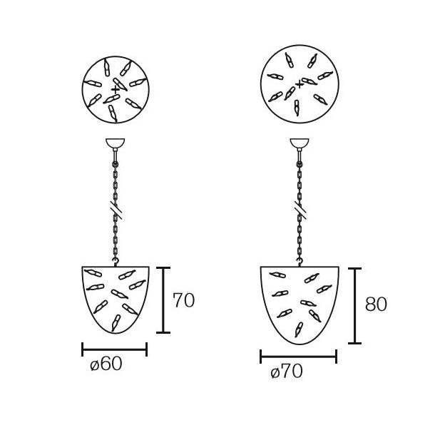 Delphinium Suspension Conical Dimensions