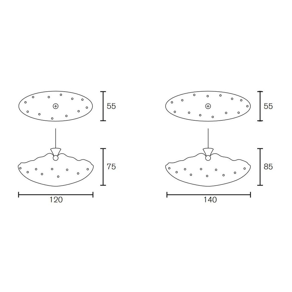 Hollywood Suspension Conical Oval Dimensions