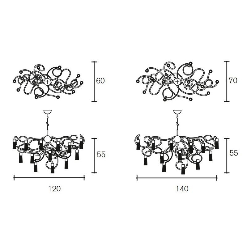 Sultans of Swing Suspension Oval Dimensions