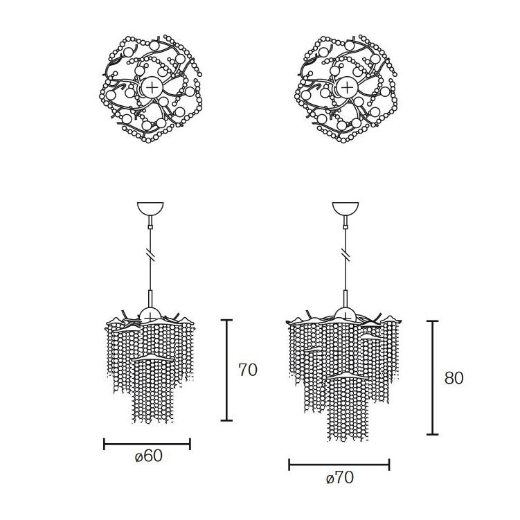Victoria Suspension Conical Dimensions