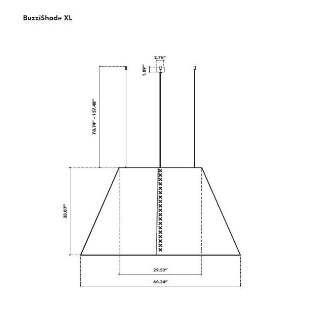 BuzziShade X-Large Suspension Dimensions