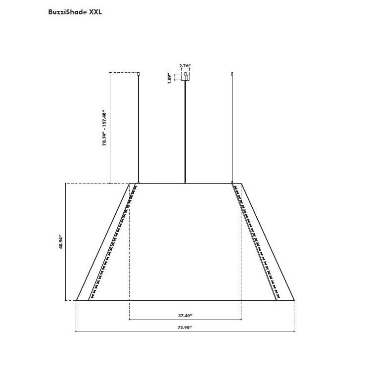 BuzziShade XX-Large Suspension Dimensions