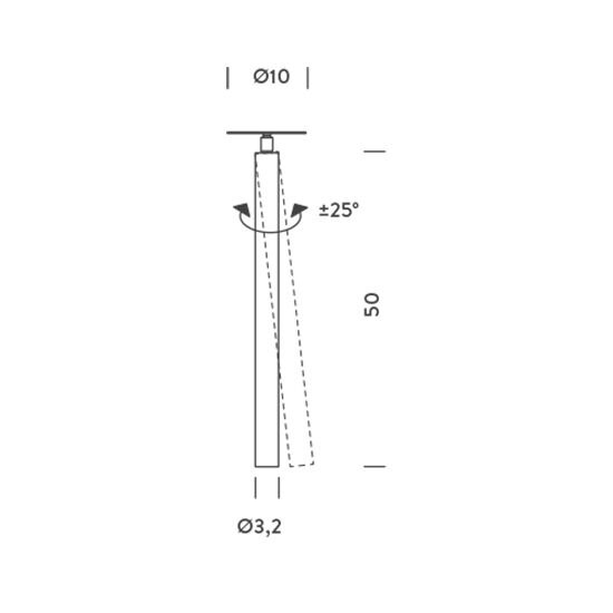 Canna Nuda Metallo Ceiling Dimensions