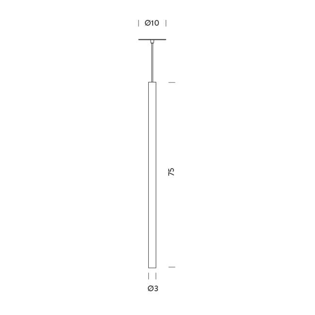 Canna Nuda Metallo Suspension Dimensions