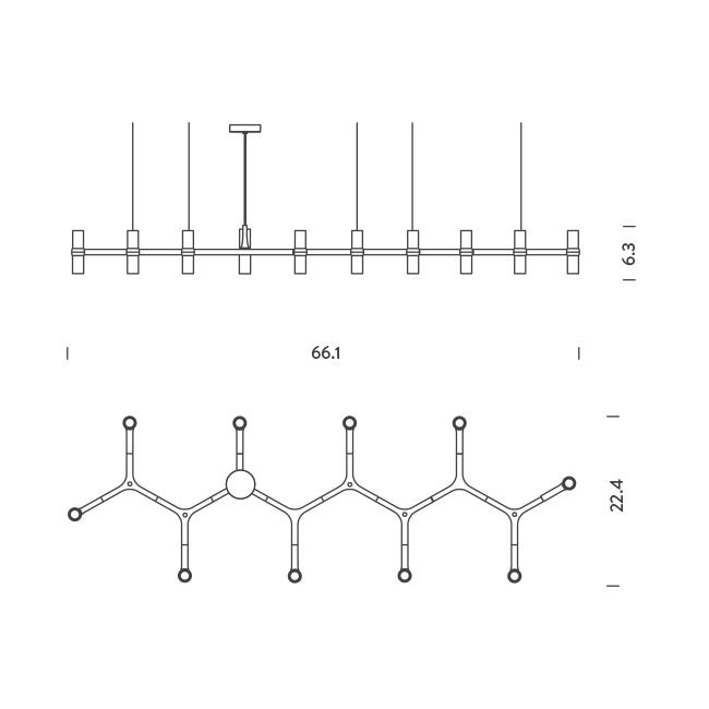 Crown Plana Linea Suspension Dimensions