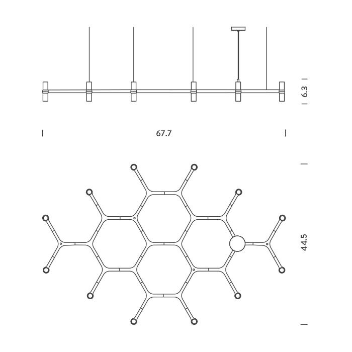 Crown Plana Mega Suspension Dimensions