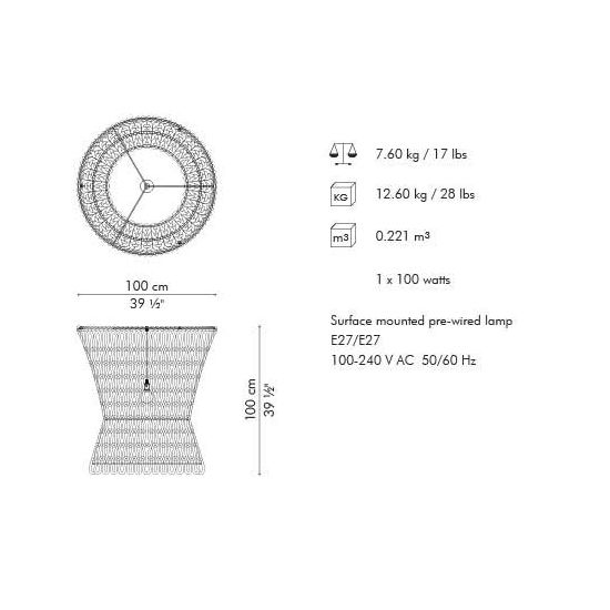 Carousel Suspension Medium Dimensions