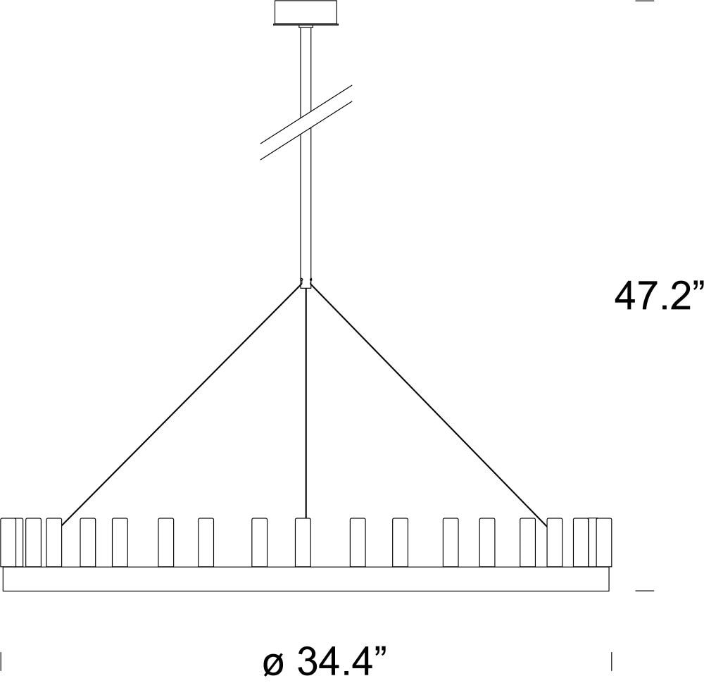 Chandelier Suspension Dimensions