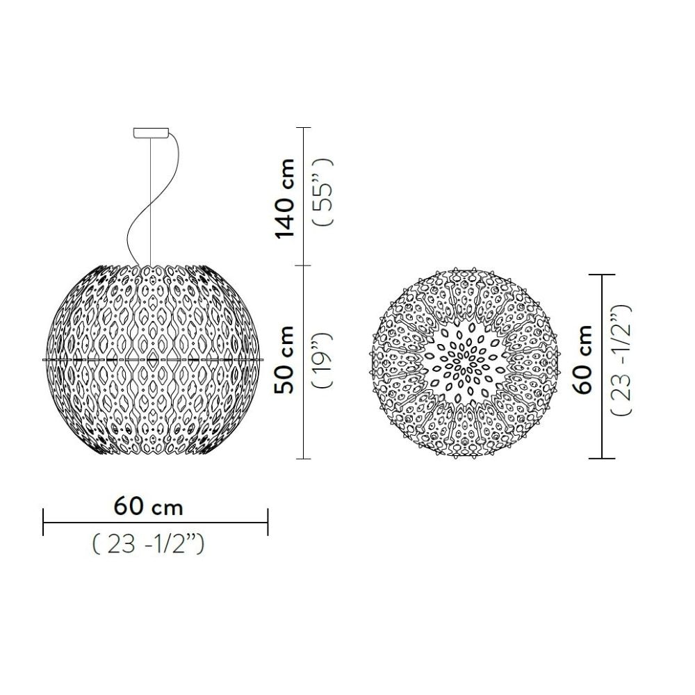 Charlotte Globe Suspension Dimensions