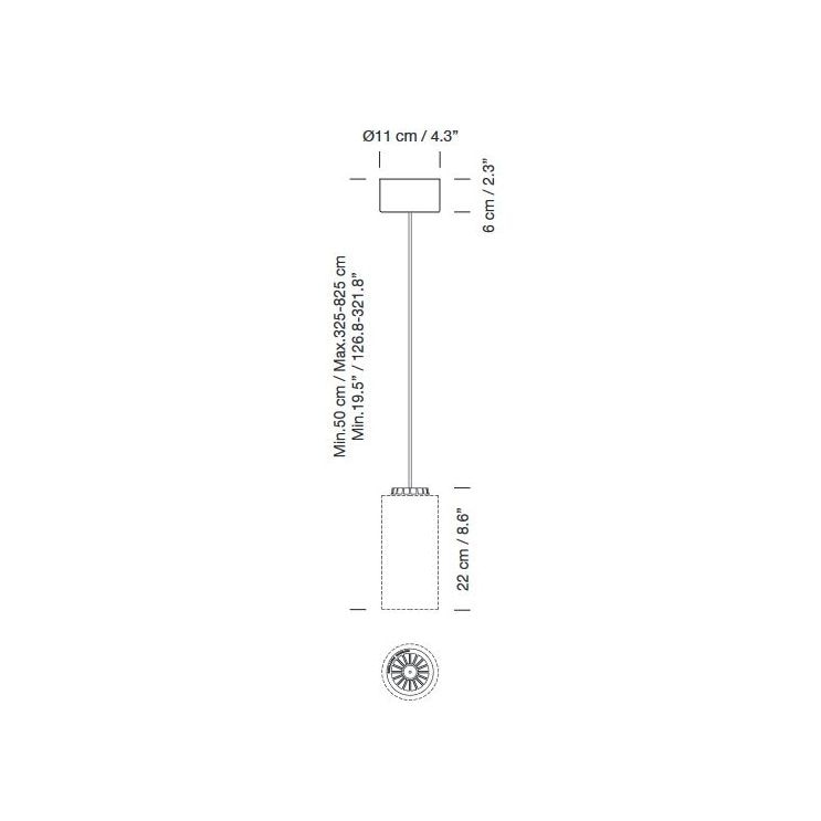 Cirio Simple Suspension Dimensions