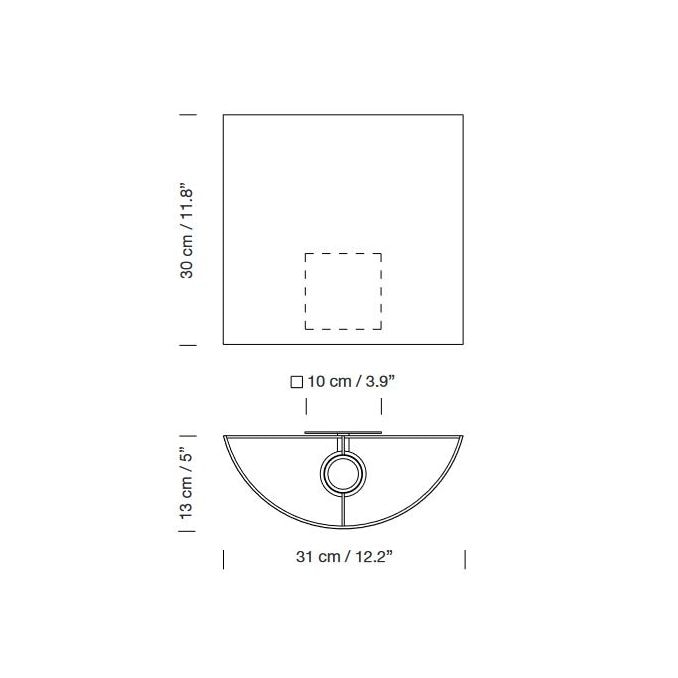Comodin Cuadrado Wall Dimensions