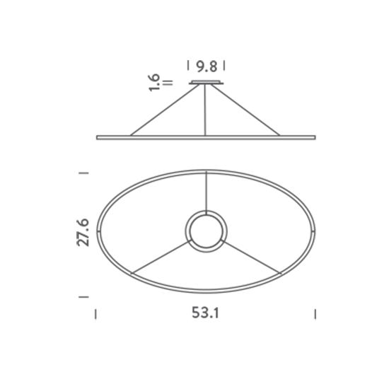 Ellisse Major Suspension Dimensions