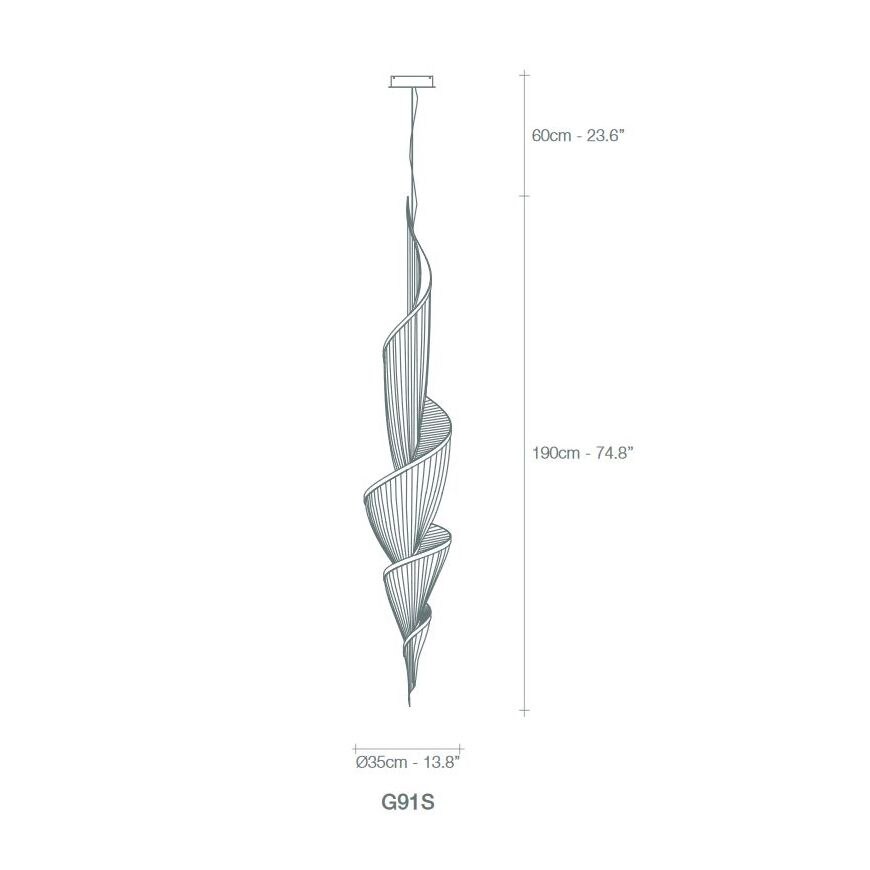 Epoque Vertical Suspension Dimensions