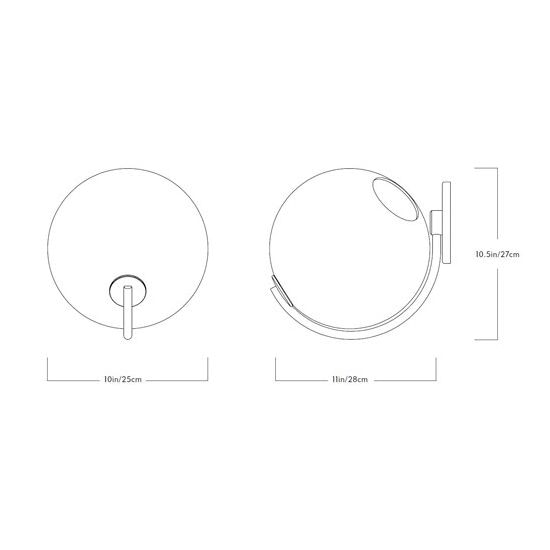 Fiddlehead Wall Sconce Dimensions