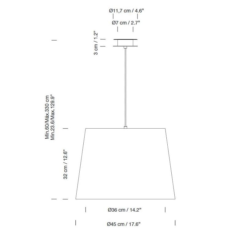 Sistema Sisisi GT1 Suspension Dimensions