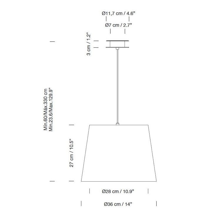 Sistema Sisisi GT3 Suspension Dimensions