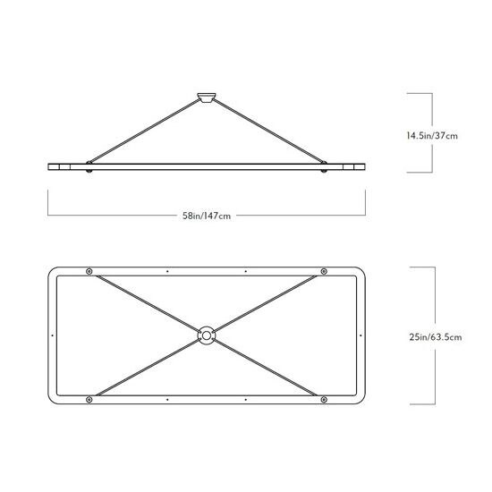 Halo Rectangle Suspension Dimensions