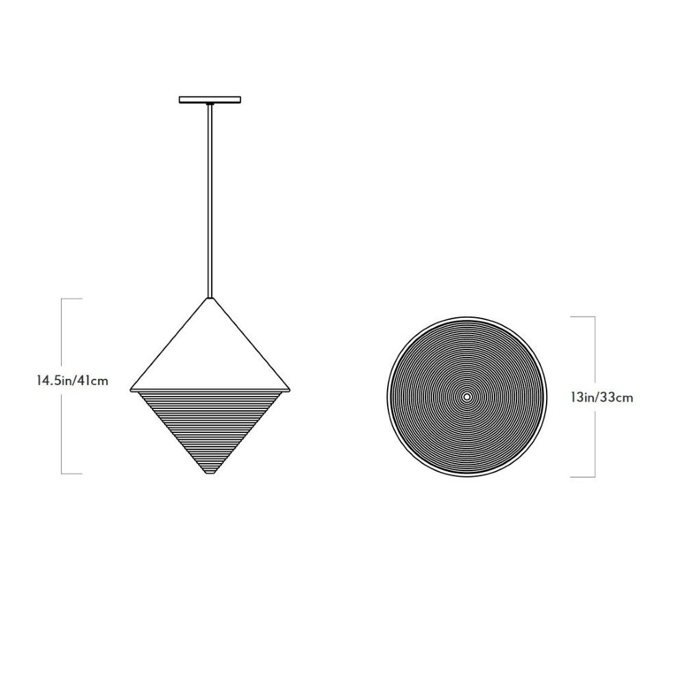 Half & Half Cone Suspension Dimensions