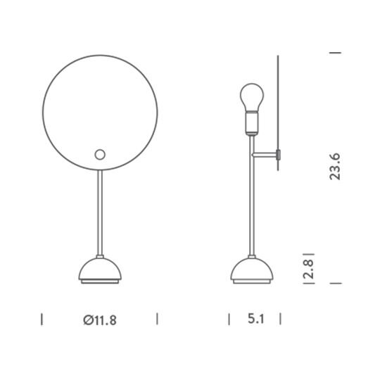 KUTA Table Dimensions