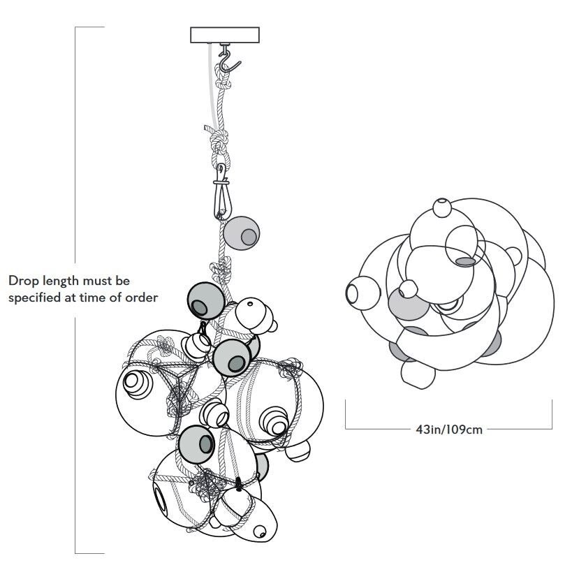 Knotty Bubbles - 3 Large Bubbles, 2 Small Bubbles, 5 Barnacles Dimensions