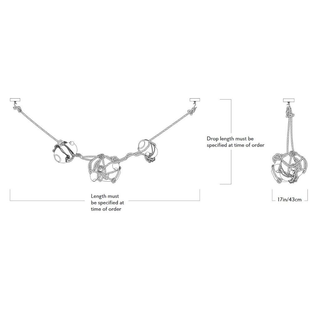 Knotty Bubbles Chain Suspension Dimensions