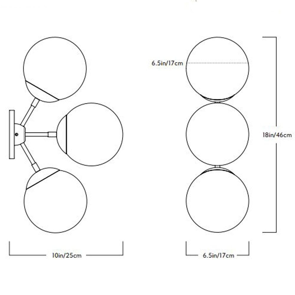 Modo 3 Globe Wall Dimensions