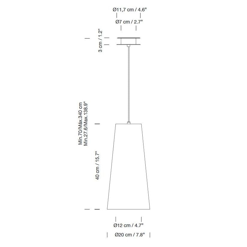 Sistema Sisisi MT2 Suspension Dimensions