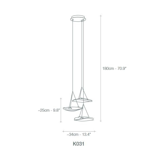 Manta 3 Light Suspension Dimensions