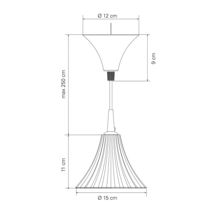 Mille Nuits Suspension Clear Dimensions