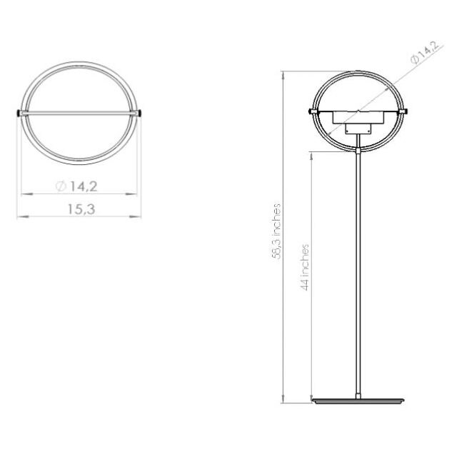 Multi-Lite Floor Dimensions