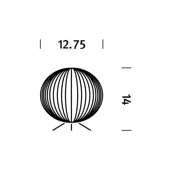 Nelson Tripod Ball Table Dimensions