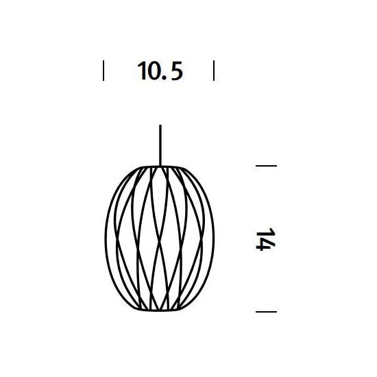Nelson Crisscross Bubble Cigar Suspension Dimensions