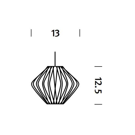 Nelson Crisscross Bubble Pear Suspension Dimensions