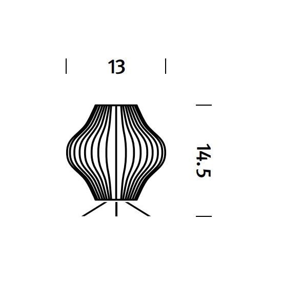 Nelson Tripod Pear Table Dimensions