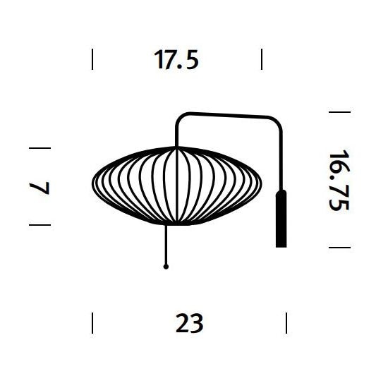 Nelson Saucer Wall Dimensions