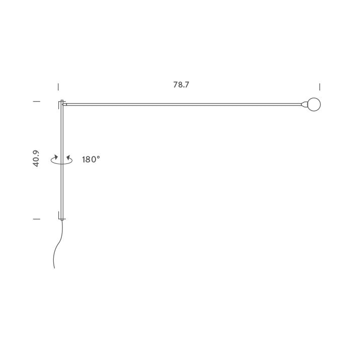 Potence Pivotante Wall Dimensions