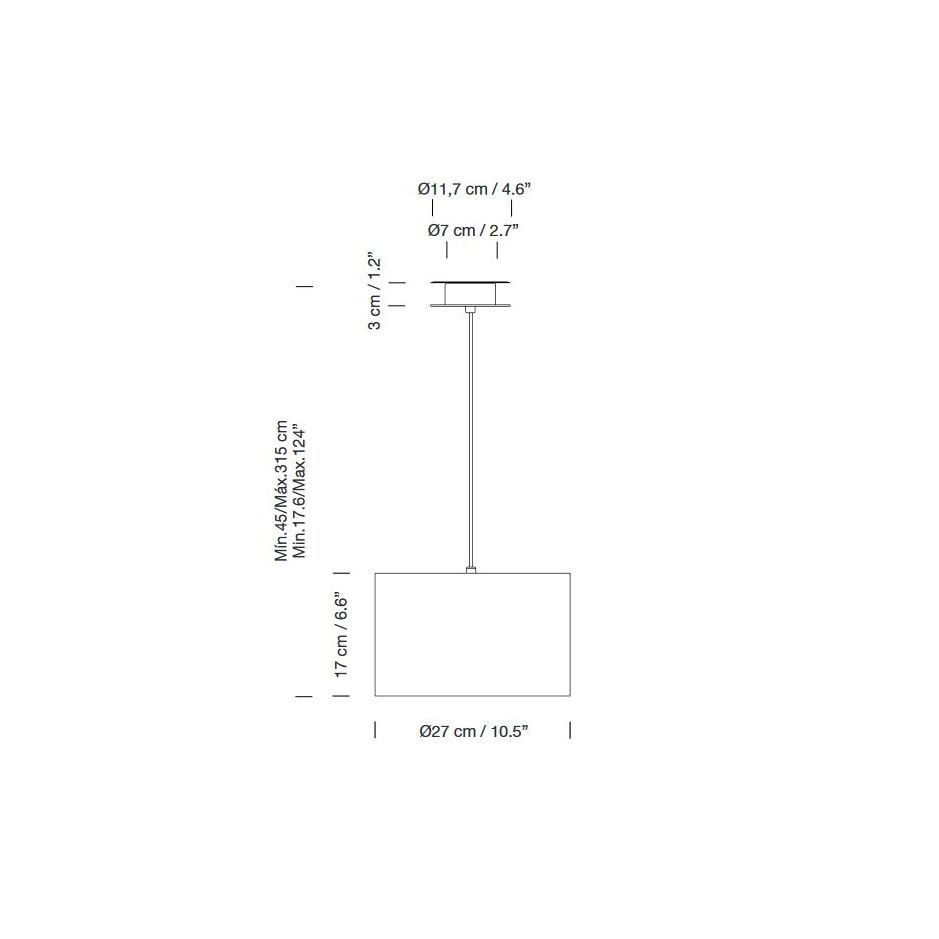 Sistema Sisisi PT2 Suspension Dimensions