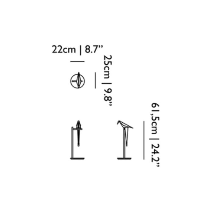 Perch Light Table Dimensions