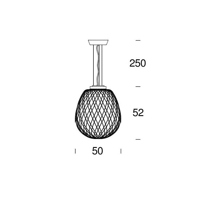 Pinecone Suspension Dimensions