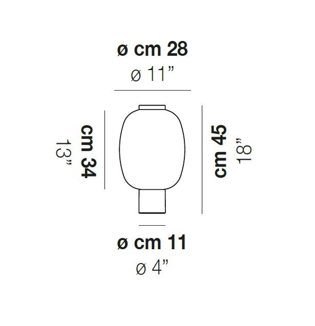 Riflesso LT 2 Table Dimensions